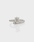 Load image into Gallery viewer, 1.0 CT Oval Lab Grown Diamond Swirl Pave Engagement Ring
