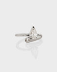 Load image into Gallery viewer, 1.01 CT Pear Lab Grown Diamond Swirl Engagement Ring - Elegant Twist Design
