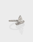 Load image into Gallery viewer, 0.50 CT Pear Lab Grown Diamond Swirl Pave Promise Ring
