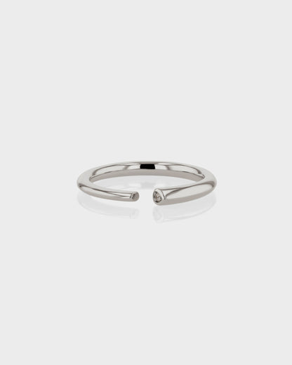 Elegant 0.20 TCW Round Lab-Grown Diamond Open Wedding Band 1