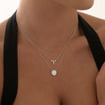 Load image into Gallery viewer, Radiant 0.20 Carat Round Lab-Grown Diamond Aries Charm Necklace
