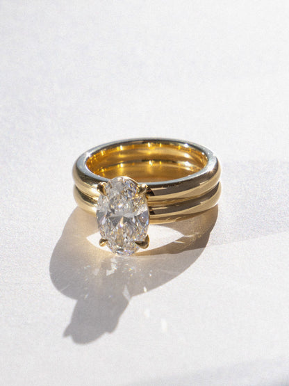 Solitaire-Oval Lab Grown Diamond Engagement Ring