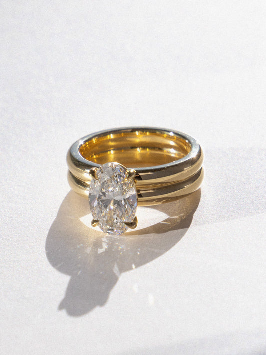 Solitaire-Oval Lab Grown Diamond Engagement Ring