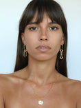 Load image into Gallery viewer, Golden Link Elegance: Elongated Statement Earrings
