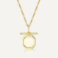 Load image into Gallery viewer, Gold Hexagonal Pendant Necklace
