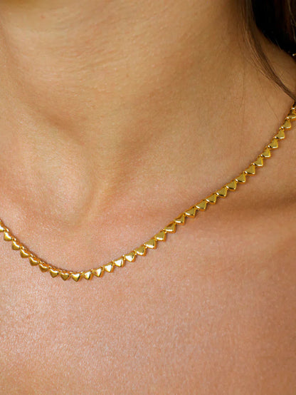 Elegant Gold Heart Charm Necklace 4