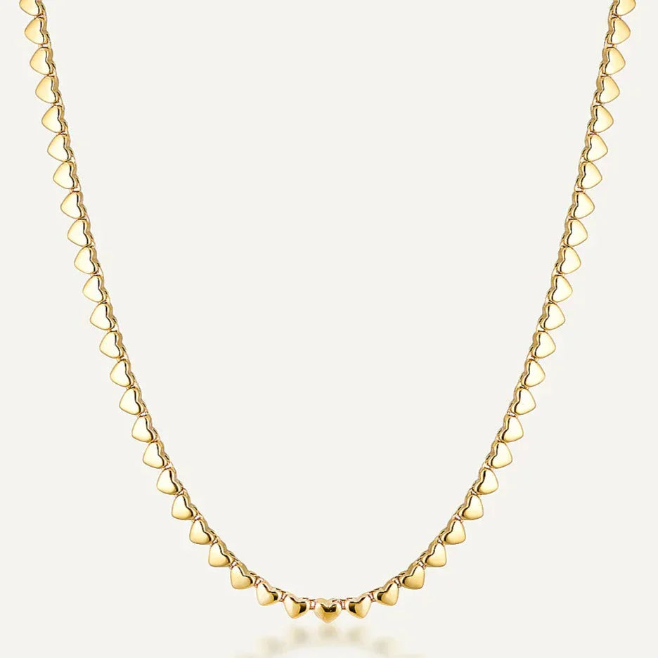 Elegant Gold Heart Charm Necklace 1