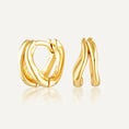 Load image into Gallery viewer, Bold Gold Twist Huggie Earrings
