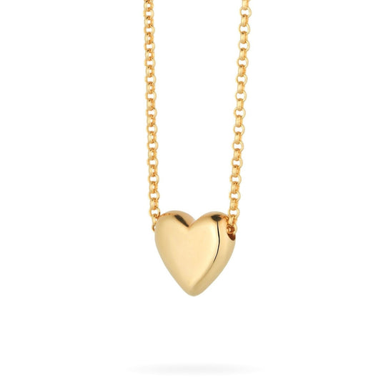 Golden Heart Embrace Locket Necklace