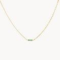 Load image into Gallery viewer, 1.42 CT Rectangle Aventurine Gemstone Necklace in Gold Chain
