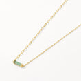 Load image into Gallery viewer, 1.42 CT Rectangle Aventurine Gemstone Necklace in Gold Chain
