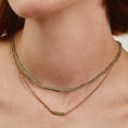 Load image into Gallery viewer, 1.42 CT Rectangle Aventurine Gemstone Necklace in Gold Chain
