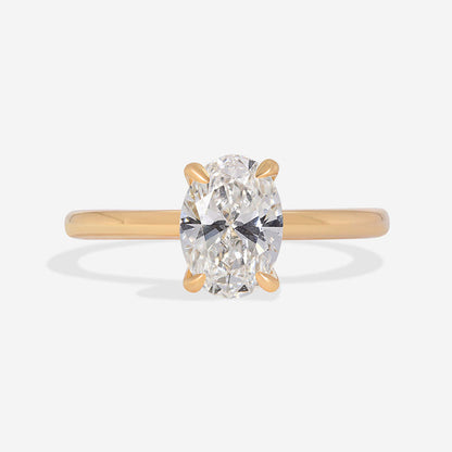 Solitaire-1.0 CT Oval Lab Grown Diamond Engagement Ring
