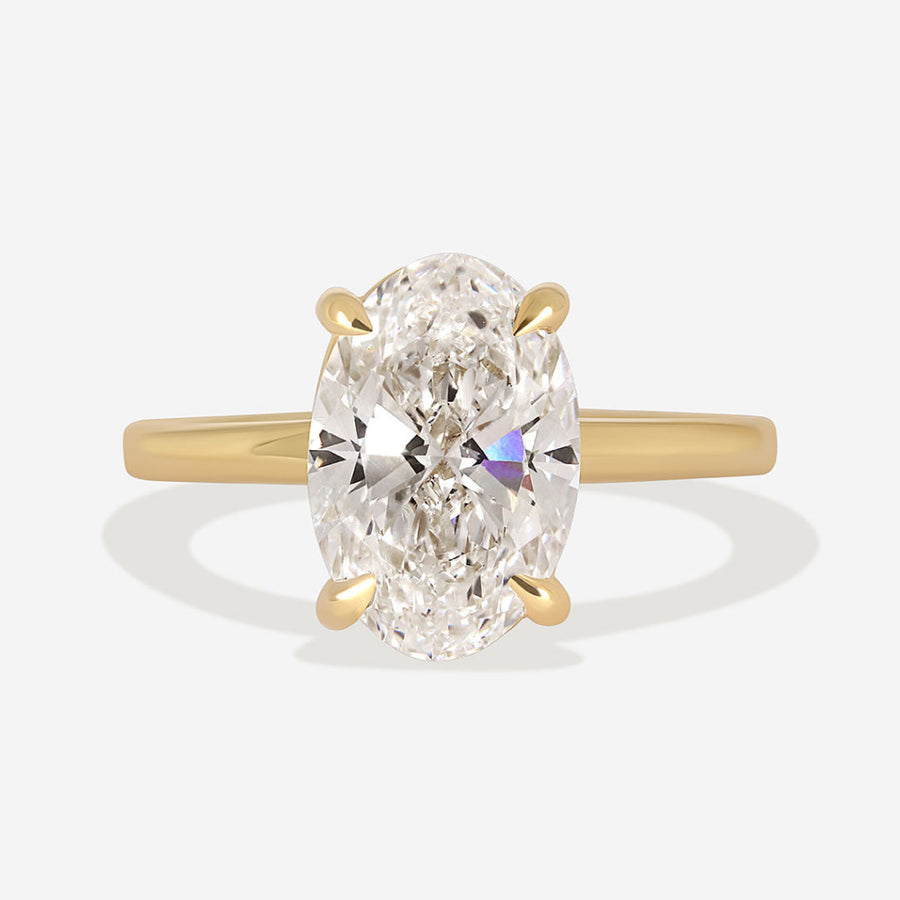 Solitaire-2.5 CT Oval Lab Grown Diamond Engagement Ring