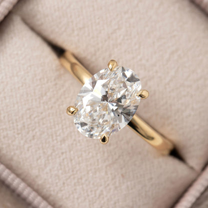 Solitaire-2.5 CT Oval Lab Grown Diamond Engagement Ring