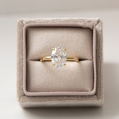 Solitaire-2.5 CT Oval Lab Grown Diamond Engagement Ring