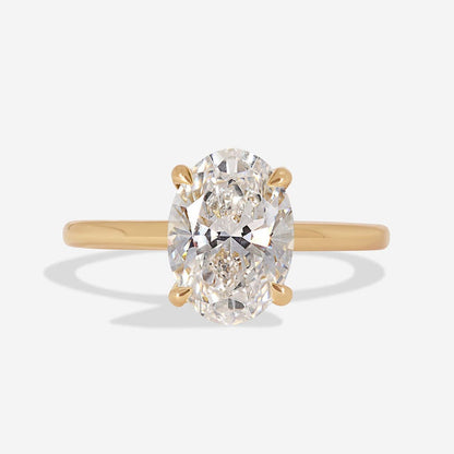 Solitaire-2.0 CT Oval Lab Grown Diamond Engagement Ring
