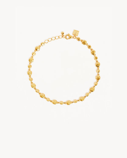 Gleaming Gold Beaded Chain Bracelet 1
