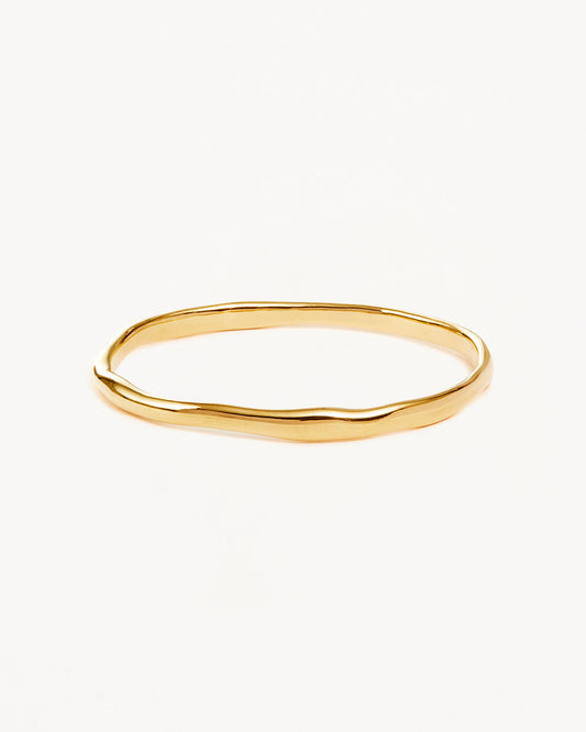 Elegant Organic Gold Bangle Bracelet