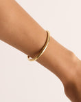 Load image into Gallery viewer, Elegant Half Open Gold Cuff Bracelet
