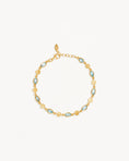 Load image into Gallery viewer, Marquise Blue Topaz & Lab-Grown Diamond Chain Bracelet - 0.10 TCW Elegance
