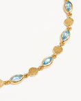 Load image into Gallery viewer, Marquise Blue Topaz & Lab-Grown Diamond Chain Bracelet - 0.10 TCW Elegance
