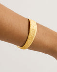 Load image into Gallery viewer, Golden Textured Open Cuff Bracelet
