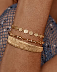 Load image into Gallery viewer, Golden Textured Open Cuff Bracelet
