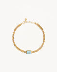 Load image into Gallery viewer, 1.0 CT Emerald-Cut Blue Topaz Lab Grown Diamond Bracelet 1
