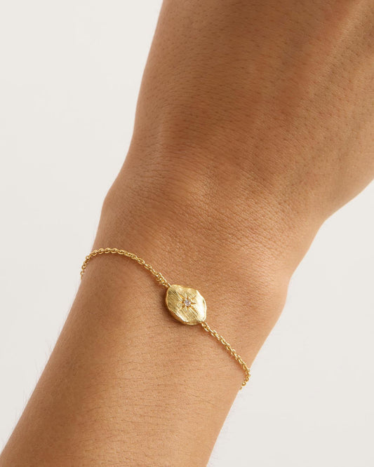 Elegant Gold Bracelet with 0.05 TCW Round Lab-Grown Diamond