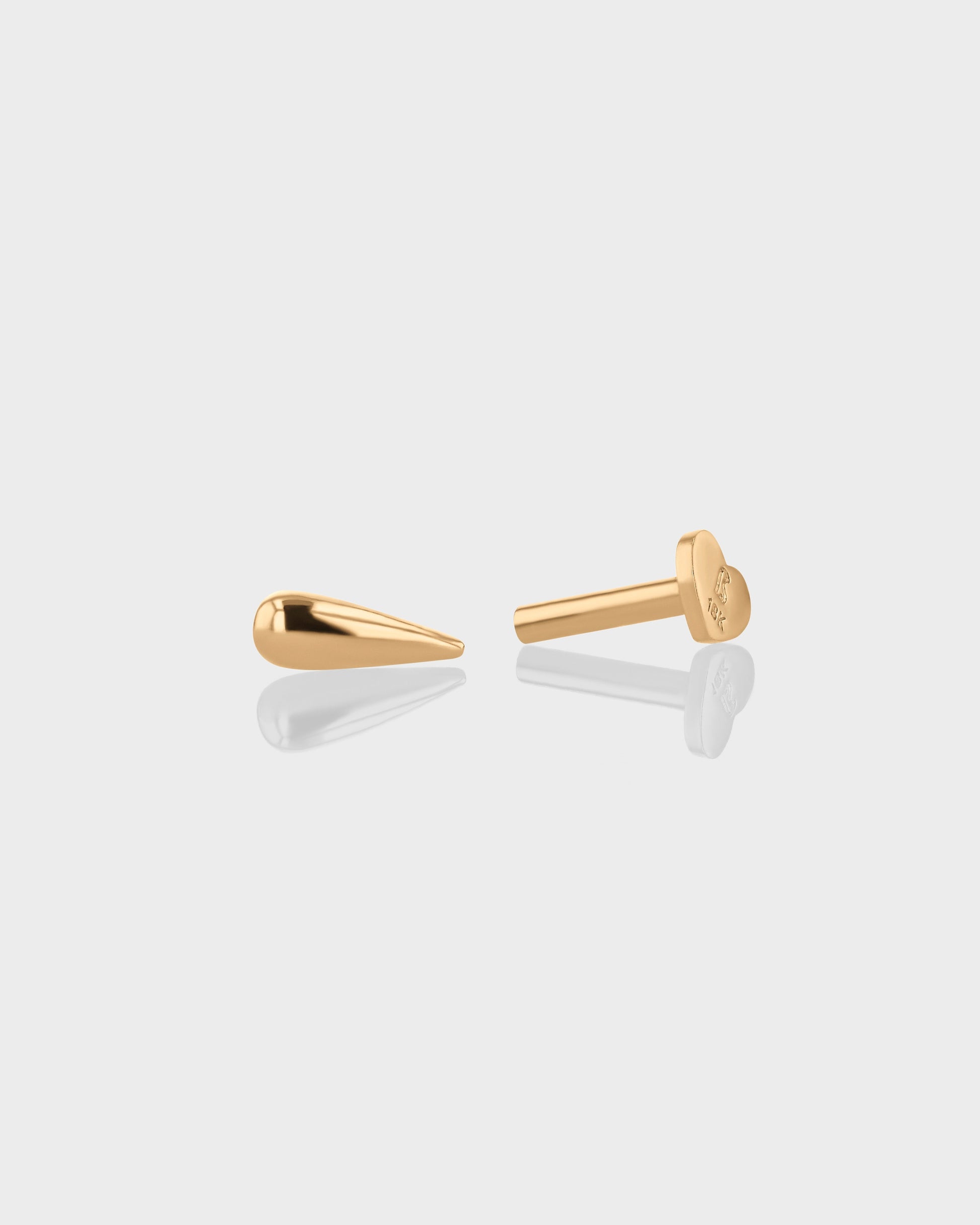 Elegant Bean Gold Cartilage Stud Earring 2