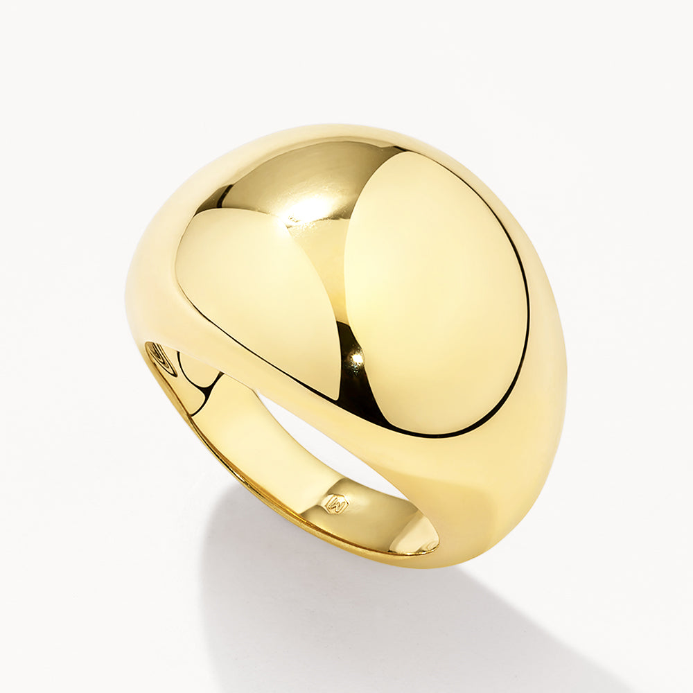 Timeless Elegance: Gold Ball Dome Wedding Band