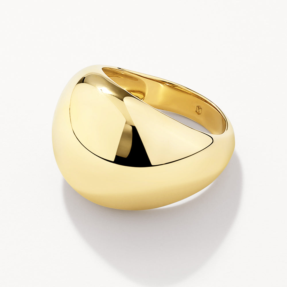 Timeless Elegance: Gold Ball Dome Wedding Band