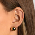 Load image into Gallery viewer, Golden Sphere Huggie Earrings
