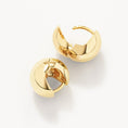 Load image into Gallery viewer, Golden Sphere Huggie Earrings
