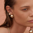 Load image into Gallery viewer, Golden Sphere Huggie Earrings
