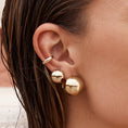 Load image into Gallery viewer, Golden Sphere Huggie Earrings
