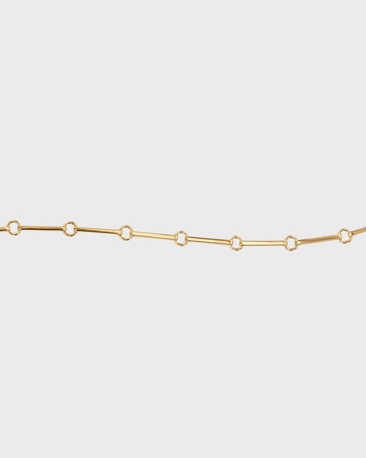 Elegant Gold Bar Link Necklace