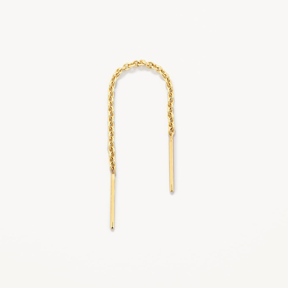 Elegant Gold Bar Chain Earrings