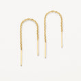 Load image into Gallery viewer, Elegant Gold Bar Chain Earrings
