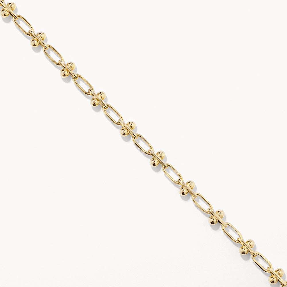 Golden Paperclip Charm Chain Necklace