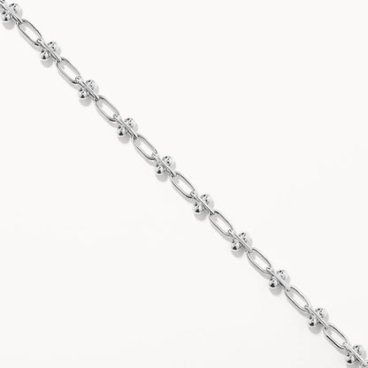 Elegant Beaded Paperclip Chain Necklace 3