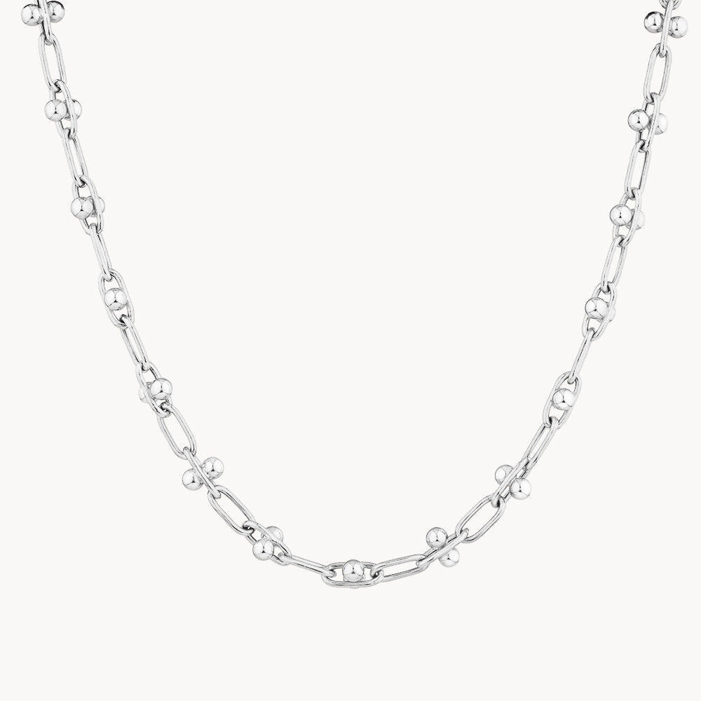 Elegant Beaded Paperclip Chain Necklace 1