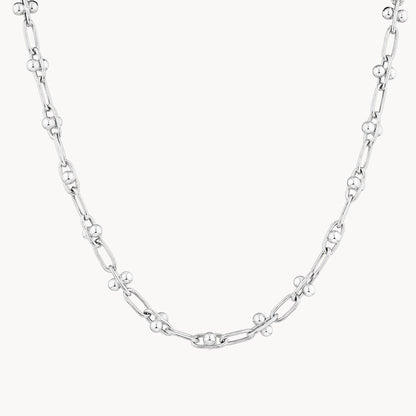 Elegant Beaded Paperclip Chain Necklace 1