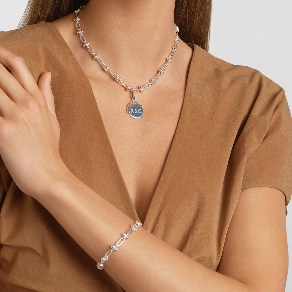 Elegant Beaded Paperclip Chain Necklace 6
