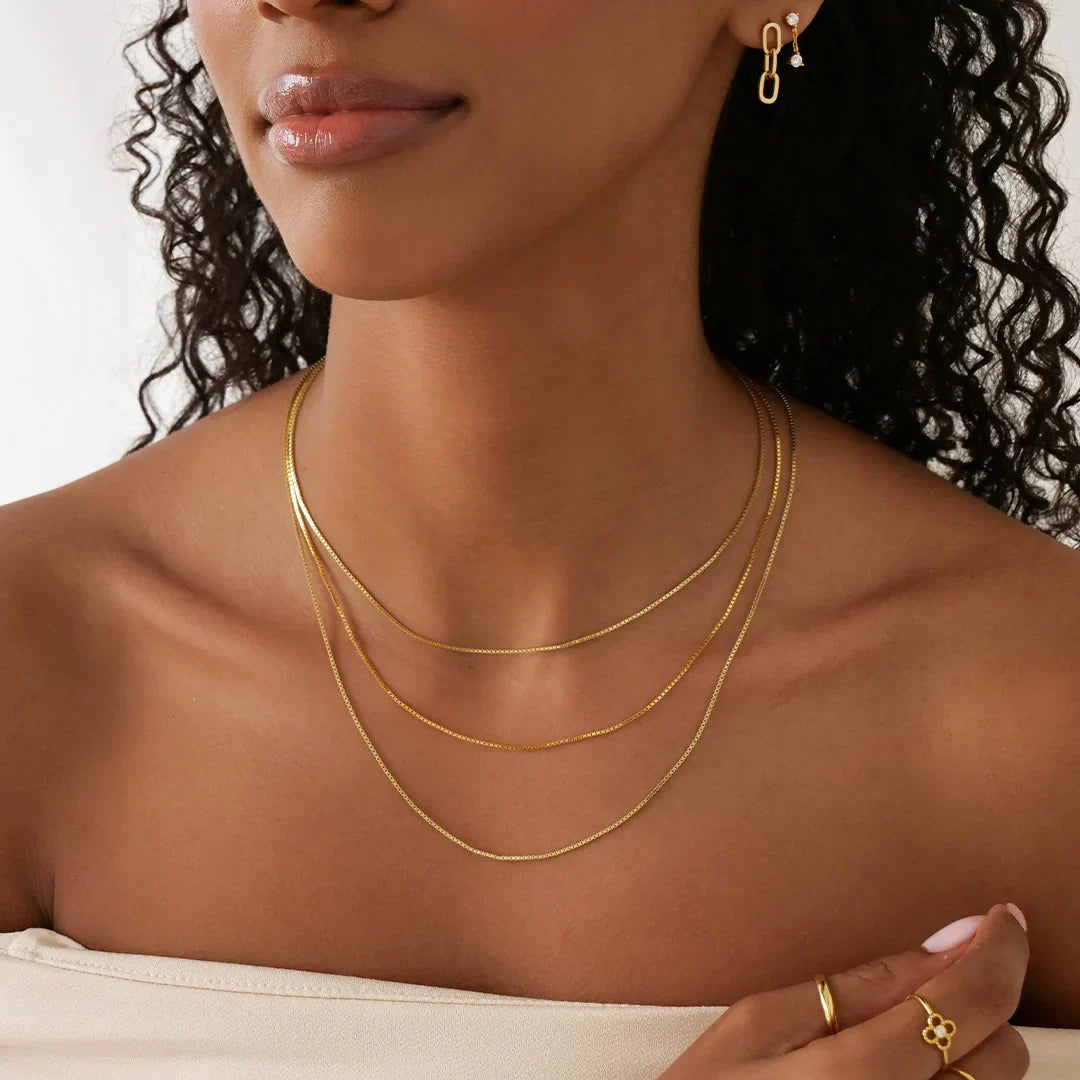 Elegant Gold-Plated Minimalist Chain Necklace