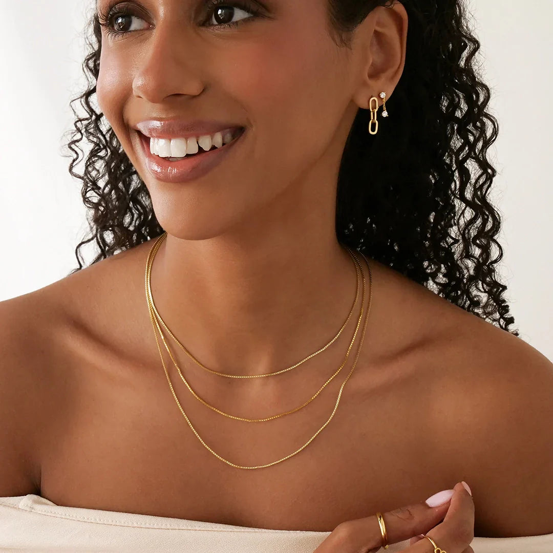 Elegant Gold-Plated Minimalist Chain Necklace