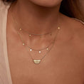 Load image into Gallery viewer, Radiant Elegance: 0.03 TCW Round Lab Grown Diamond Raindrop Necklace
