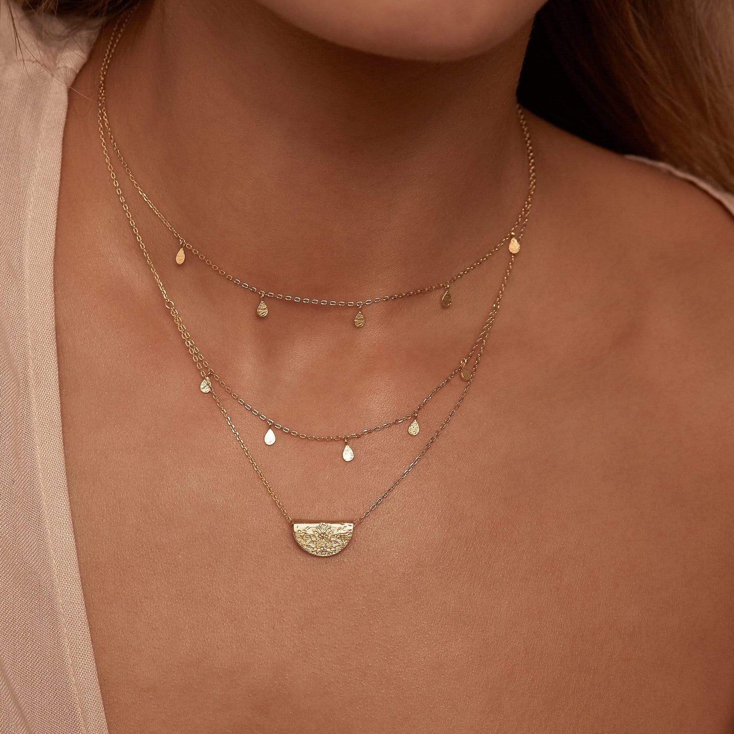 Ethereal Elegance: 0.03 TCW Round Lab Grown Diamond Necklace 7