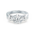 Load image into Gallery viewer, 1.00 CT Round Lab-Grown Diamond Triad Elegance Engagement Ring
